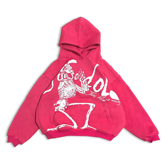 PINK SKELETON HOODIE